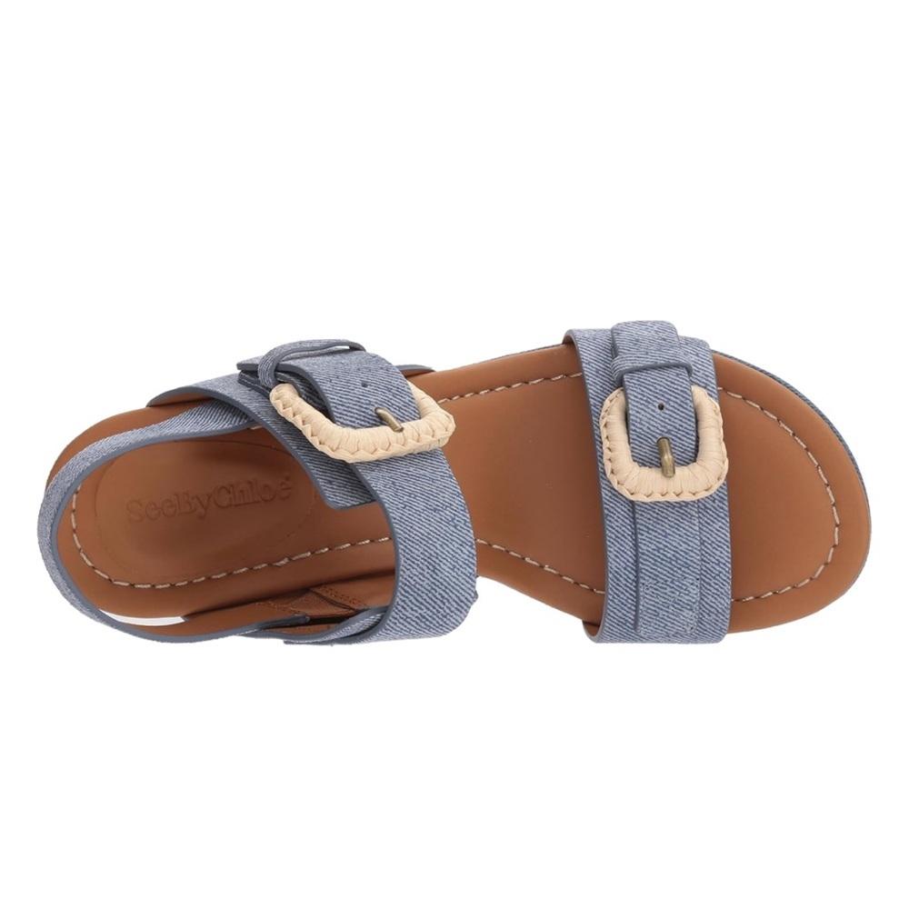 See By Chloe Blue Denim Platform Sandals - Picture 4 of 15